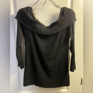 Cable and Gauge off the shoulder sweater